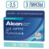 Alcon air optix plus hydraglyde линзы контактные -3.50 3 шт