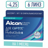 Alcon air optix plus hydraglyde линзы контактные -4.25 6 шт