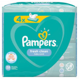 Pampers салфетки влажные детские clean fresh 52 шт x4