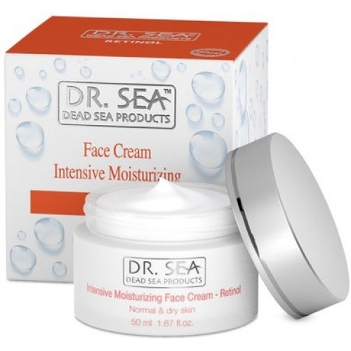 Dr.sea крем для лица увлажняющий интенсивный 50мл для нормальной и сухой кожи с ретинолом