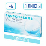 Bausch&lomb ultra контактные линзы плановой замены -4.00 3 шт