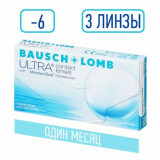 Bausch&lomb ultra контактные линзы плановой замены -6.00 3 шт