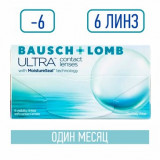 Bausch&lomb ultra контактные линзы плановой замены -6.00 6 шт