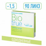 Biotrue oneday линзы контактные однодневные -1.50 90 шт