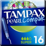 Тампоны с аппликатором TAMPAX Compak Pearl Super, 16 шт