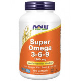NOW Omega 3-6-9, Супер Омега 3-6-9 1200 мг капс 180 шт