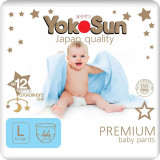 Трусики-подгузники YokoSun Premium, размер L (9-14 кг), 44 шт