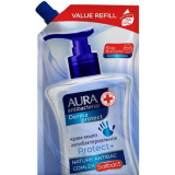 Aura antibacterial крем-мыло антибактериальное derma protect+ 500мл