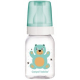 Canpol babies бутылочка 3+ тритановая с силиконовой соской 120мл бирюзовый мишка