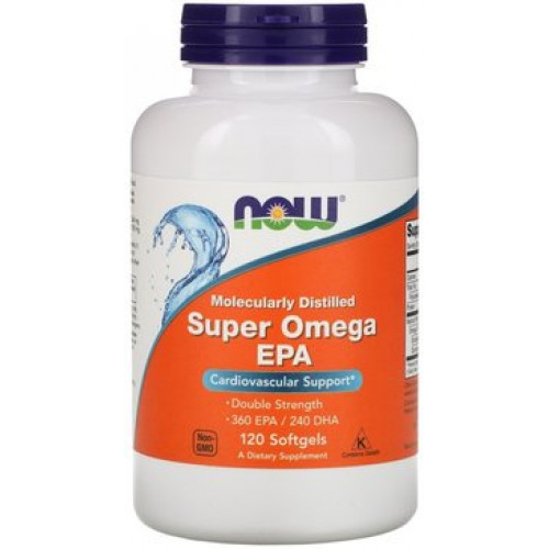 NOW Omega-3 Super EPA, Супер Омега 360EPA/240DHA капс 120 шт
