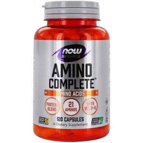 NOW Amino Complete, Аминокомплекс, Полный Спектр Аминокислот капс 120 шт