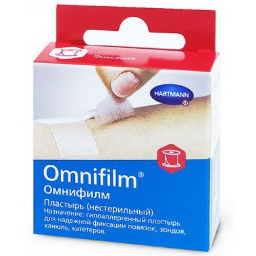 Omnifilm Пластырь фиксирующий из прозрачной пленки 1,25 см х 5 м, 1 шт