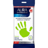 Aura antibacterial салфетки влажные антибактериальный derma protect 20 шт ромашка