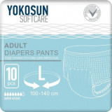 Подгузники-трусики YokoSun для взрослых, размер L (100-140 см), 10 шт