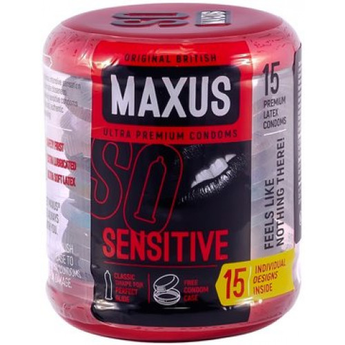 Презервативы ультратонкие Maxus sensitive 15 шт