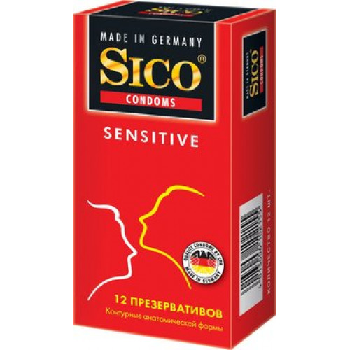 Презервативы Sico Sensitive Контурные анатомической формы 12 шт