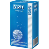Презервативы VIZIT Hi-tech Sensitive Сверхчувствительные, контурные анатомической формы 12 шт