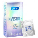 Презервативы Durex Invisible Extra Lube 12 шт