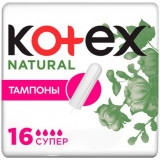 KOTEX Natural Супер Тампоны 16 шт