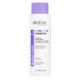 Шампунь оттеночный для поддержания холодных оттенков осветленных волос Blond Pure Shampoo 400 мл ARAVIA Professional