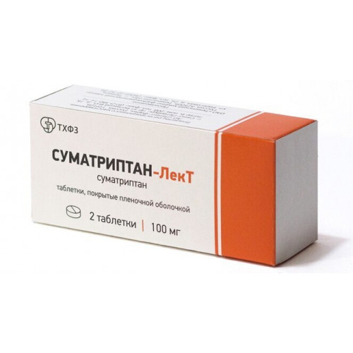 Суматриптан-ЛекТ таб 100 мг 2 шт