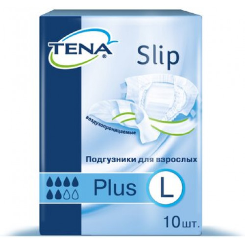 Tena Slip Plus Подгузники для взрослых р.L 10 шт