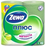Zewa бумага туалетная двухслойная зеленого цвета 4 шт с ароматом яблока