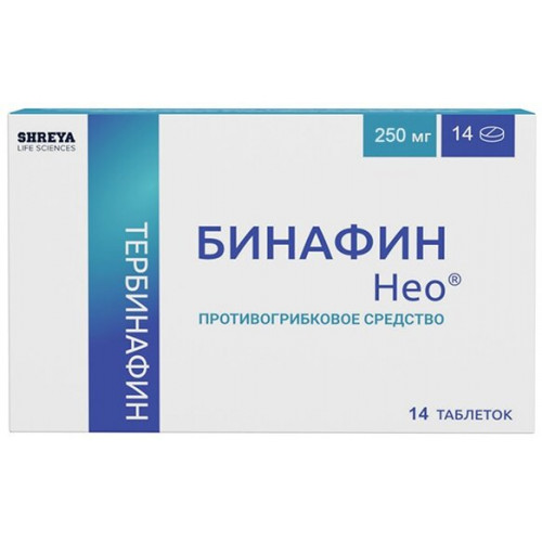 Бинафин Нео таб 250 мг 14 шт