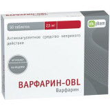 Варфарин-OBL таб 2.5мг 50 шт