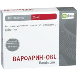 Варфарин-OBL таб 2.5мг 100 шт