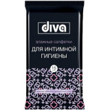 Diva салфетки влажные для интимной гигиены black 15 шт