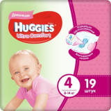 Huggies Ultra Comfort подгузники для девочек 8-14кг 19 шт