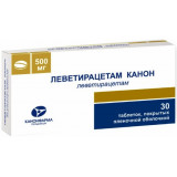 Леветирацетам канон таб п/об пленочной 500мг 30 шт