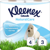 Kleenex туалетная бумага белая Natural Care, 3-х слойная, 4 шт