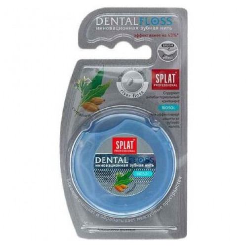 Антибактериальная объемная зубная нить SPLAT Professional Dental Floss с ароматом КАРДАМОНА, 30 метров
