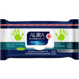 Aura салфетки влажные антибактериальные 72 шт