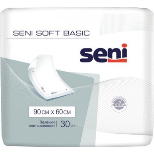 Seni soft пеленка гигиеническая впитывающая 60х90см 30 шт basic