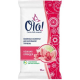 Ola! салфетки влажные для интимной гигиены 15 шт нежная орхидея