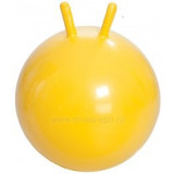 Тривес мяч гимнастический с рожками/насосом желтый d 45 см m-345