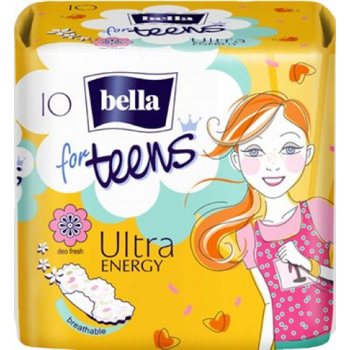 Bella for teens прокладки ultra energy deo 10 шт