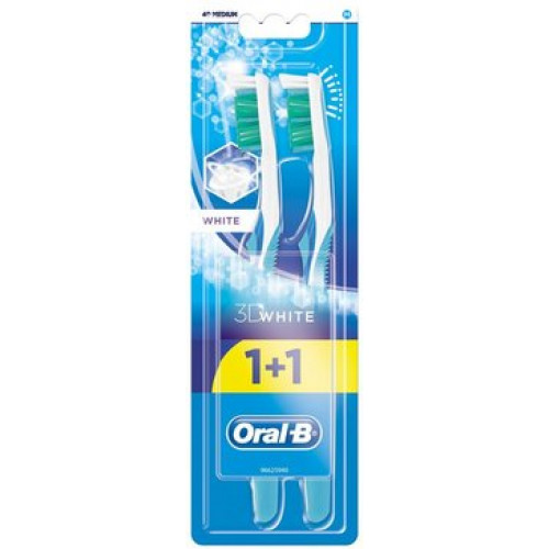 Зубная щетка Oral-B 3D White Отбеливание Средней жесткости 2 шт