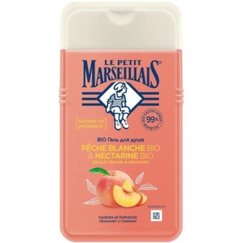 Le Petit Marseillais гель для душа 250 мл белый персик и нектарин