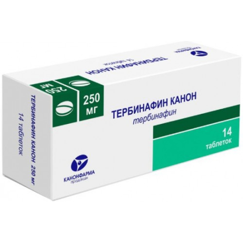 Тербинафин таб 250мг 14 шт канонфарма