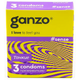 Ganzo презерватив 3 шт sense