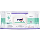 Seni care салфетки влажные sensitive для чувствительной кожи 68 шт алоэ вера/аллантоин
