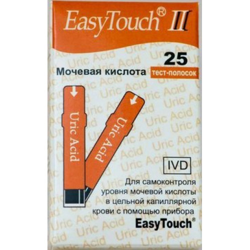 Easy touch тест-полоски для определения мочевой кислоты  25 шт