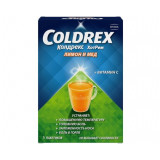 Колдрекс Coldrex ХотРем при простуде и гриппе со вкусом лимона и мёда, порошок, 5 пакетиков