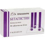 Бетагистин таб 24 мг 30 шт