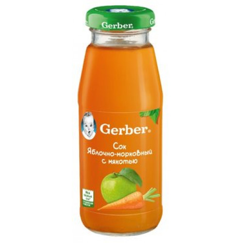 Gerber сок яблочно-морковный с мякотью 175 мл