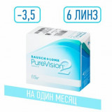 Purevision 2 hd линзы контактные мягкие -3.50 6 шт